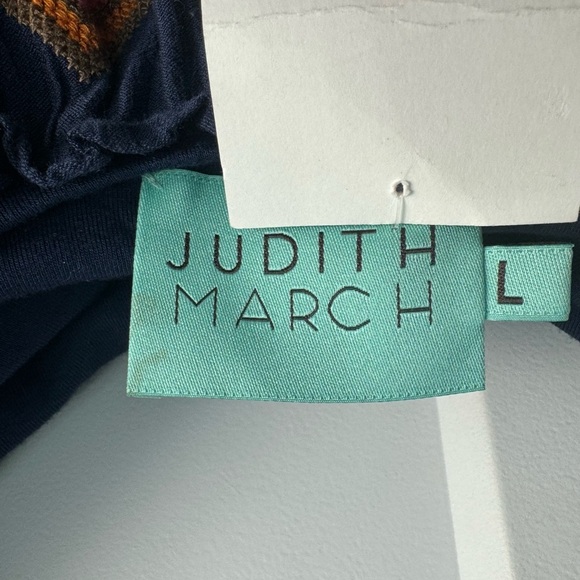 Judith March Off The Shoulder Mini Dress Size Large Blue Navy NWT - Picture 3 of 8